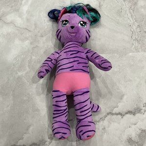 Build A Bear Honey Girls Teegan Purple Tiger Cat 19"‎ BABW HG Plush Stuffed
